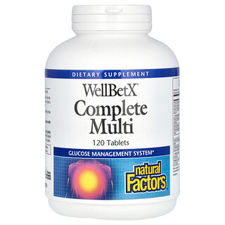 Natural Factors, WellBetX®, Suplemento multivitamínico completo, 120 comprimidos