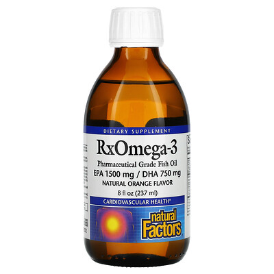 

Natural Factors Rx Omega-3 натуральный апельсиновый вкус 237 мл (8 жидк. унций)