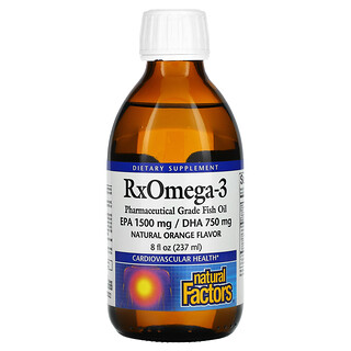 Natural Factors, RxOmega-3, Natural Orange, 8 fl oz (237 ml)