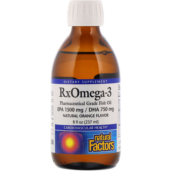 Natural Factors, Rx Omega-3, Natural Orange Flavor, 8 fl ...