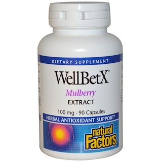 Natural Factors, WellBetX, мультиягодный экстракт, 100 мг, 90 капсул