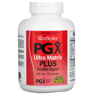 Natural Factors, SlimStyles PG X，Ultra Matrix Plus，820 毫克，120 粒軟凝膠