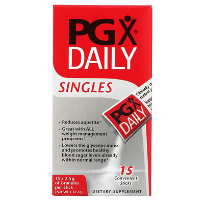 Natural Factors PGX Daily, Singles, 15 Sticks, 2.5 g Per Stick