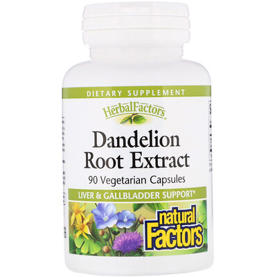 Natural Factors Dandelion Root Extract, 90 Vegetarian Capsules
