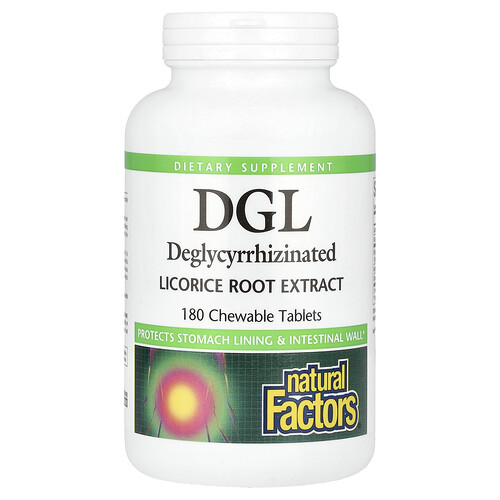 Natural Factors, DGL, Wurzelextrakt, 180 Kautabletten