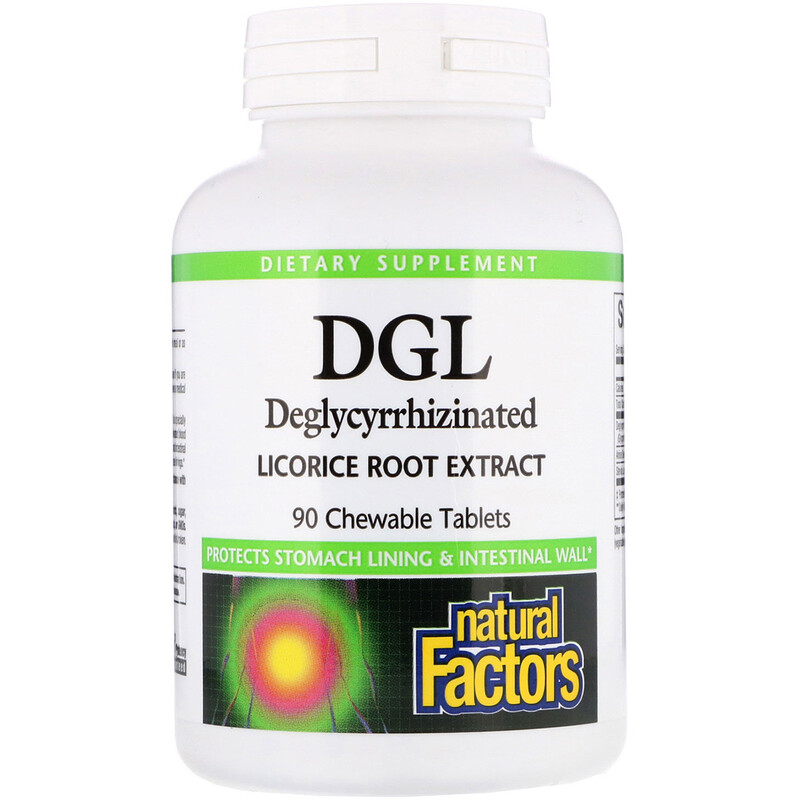 Natural Factors, DGL, Deglycyrrhizinated Licorice Root Extract, 90 ...