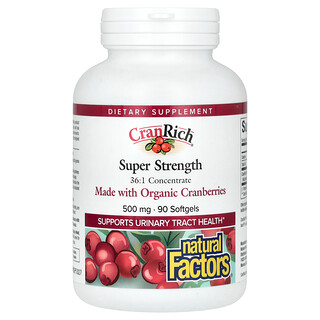 Natural Factors, CranRich，超優效力，500 毫克，90 粒軟膠囊
