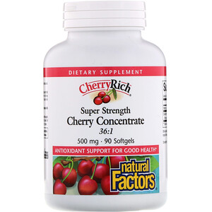 Отзывы о Натурал Факторс, CherryRich, Super Strength Cherry Concentrate, 500 mg, 90 Softgels