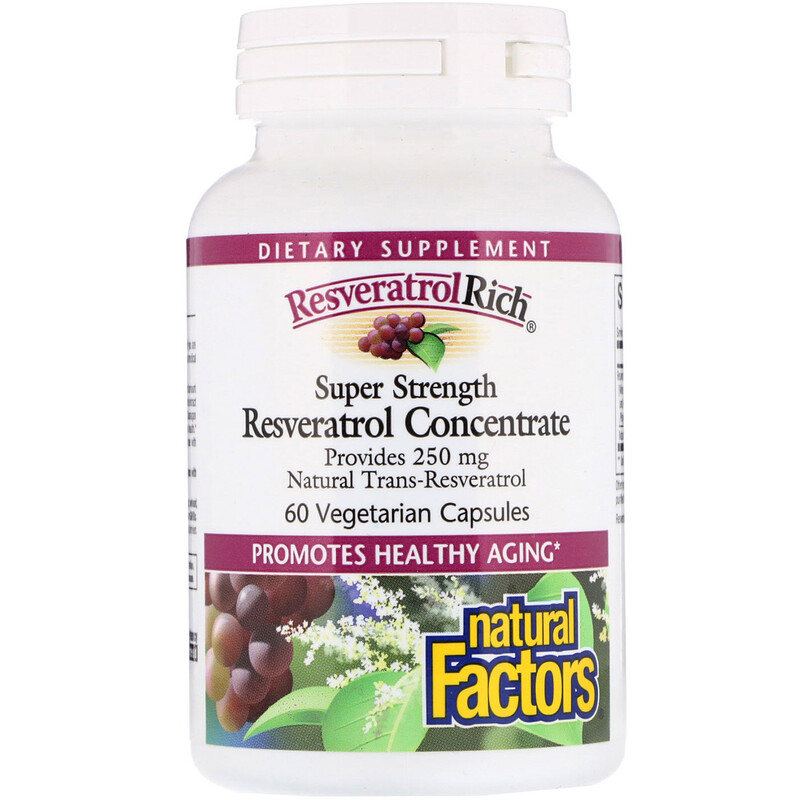 Natural Factors, ResveratrolRich, Super Strength, Resveratrol