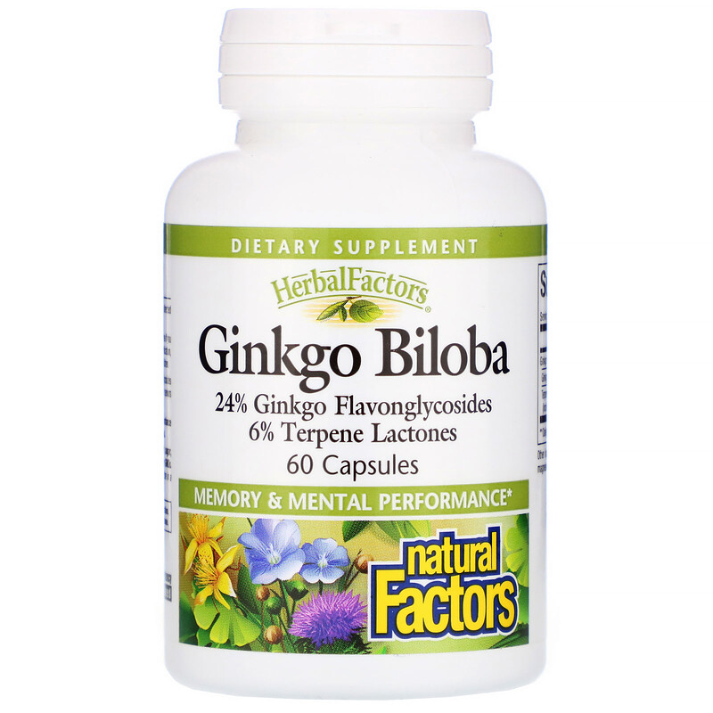 Natural Factors, Ginkgo Biloba, 60 Capsules iHerb
