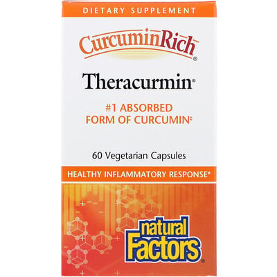 Natural Factors CurcuminRich, теракурмин, 60 вегетарианских капсул