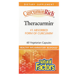 Natural Factors, Curcuminrich®, Theracurmin®, 30 mg, 60 capsules végétariennes