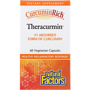 Натурал Факторс, CurcuminRich, Theracurmin, 60 Vegetarian Capsules отзывы