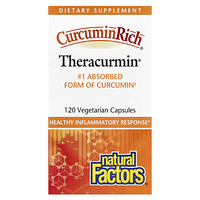 CurcuminRich ، Theracurmin ، 30 ملجم ، 120 كبسولة نباتية
