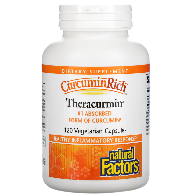 Natural Factors, CurcuminRich, Theracurmin, 120 Vegetarian Capsules - iHerb
