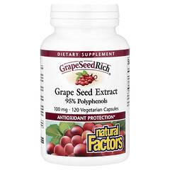 GrapeSeedRich®, екстракт виноградних кісточок, 100 мг, 120 вегетаріанських капсул