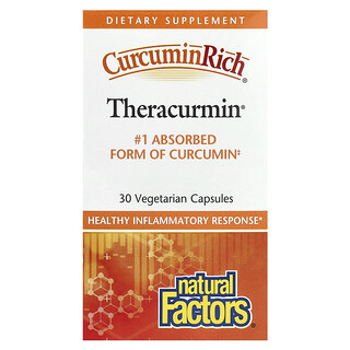Natural Factors, CurcuminRich, Theracurmin, 30 mg, 30 Cápsulas Vegetarianas