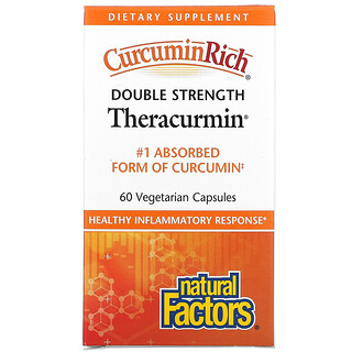 Natural Factors, CurcuminRich, Theracurmin in doppelter Stärke, 60 pflanzliche Kapseln
