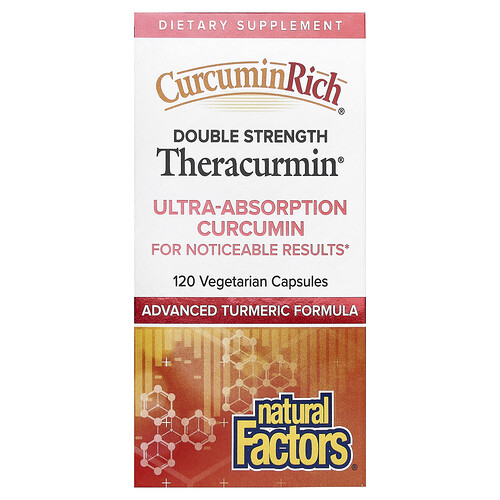 Natural Factors, CurcuminRich®, Theracurmin®, fortschrittliches Ergänzungsmittel mit Kurkumin für eine verbesserte Aufnahme, 60 mg, 120 pflanzliche Kapseln