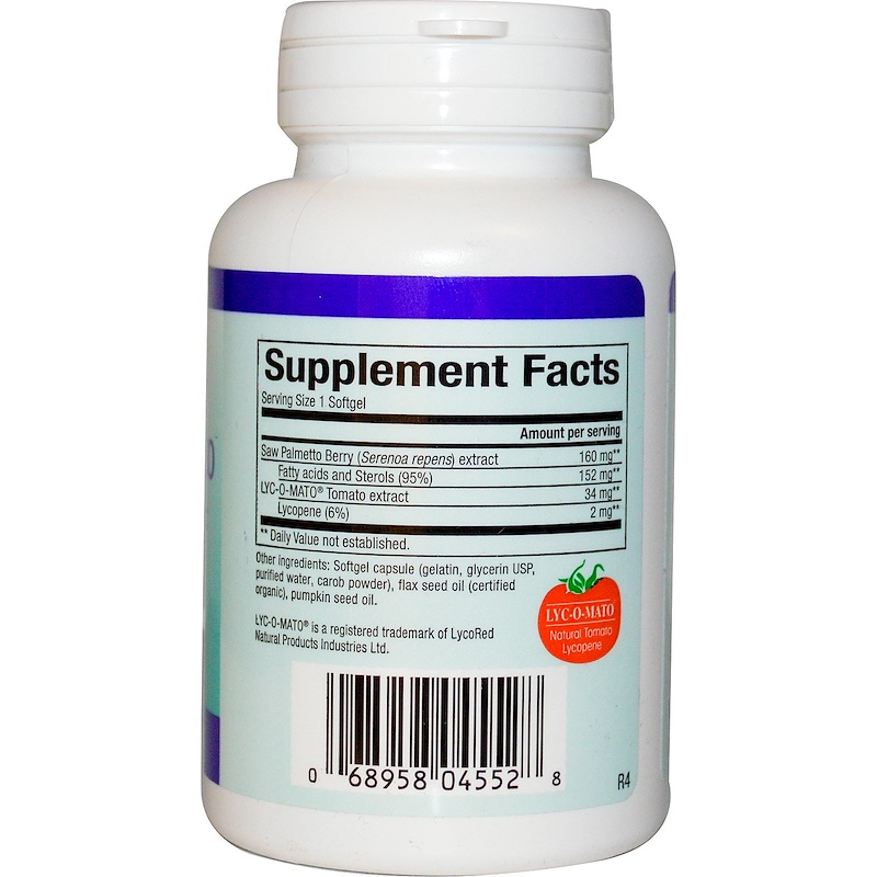 Natural Factors, Saw Palmetto, with Lycopene, 160 mg, 90 Softgels iHerb