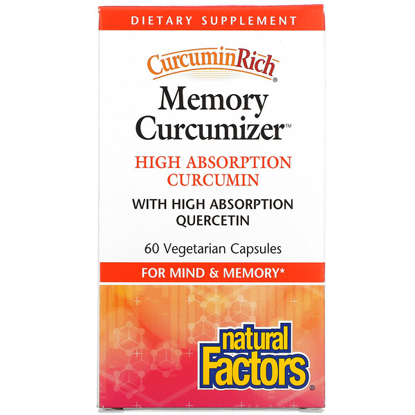 Natural Factors‏, CurcuminRich, Memory Curcumizer, 60 Vegetarian Capsules