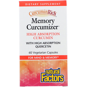 Натурал Факторс, CurcuminRich, Memory Curcumizer, 60 Vegetarian Capsules отзывы