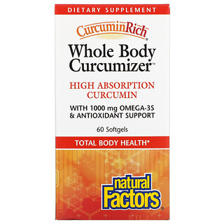 Natural Factors, CurcuminRich, Whole Body Curcumizer, 60 Softgels