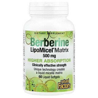 Natural Factors, Berberine LipoMicel Matrix, 60 Liquid Softgels