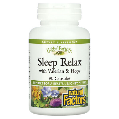 

Natural Factors Sleep Relax with Valerian & Hops 90 Capsules