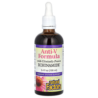 Natural Factors, Klinik Olarak Kanıtlanmış Echinamide İçeren Anti-V Formülü, 3,4 fl oz (100 ml)