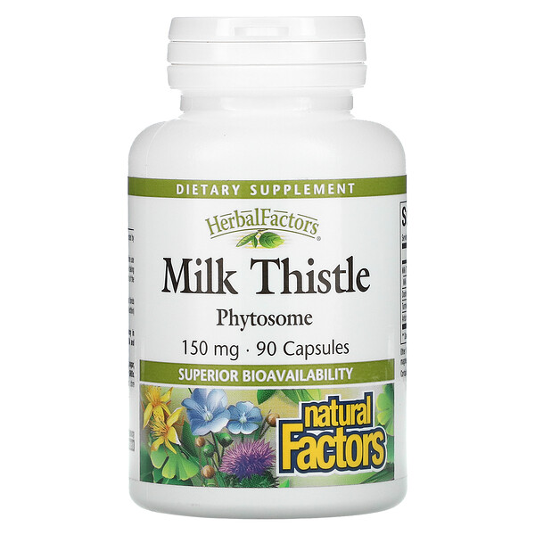 Herbal Factors, Milk Thistle, 150 mg, 90 Capsules