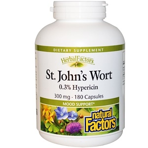 Отзывы о Натурал Факторс, St. John's Wort, 300 mg, 180 Capsules
