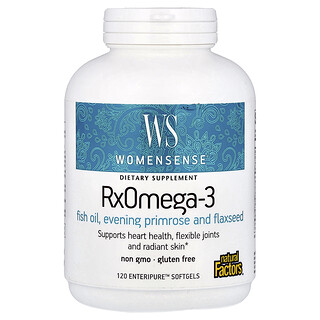 ناتورال فاكتورز‏, WomenSense® ،RxOmega-3، عدد 120 كبسولة هلامية من Enteripure ™
