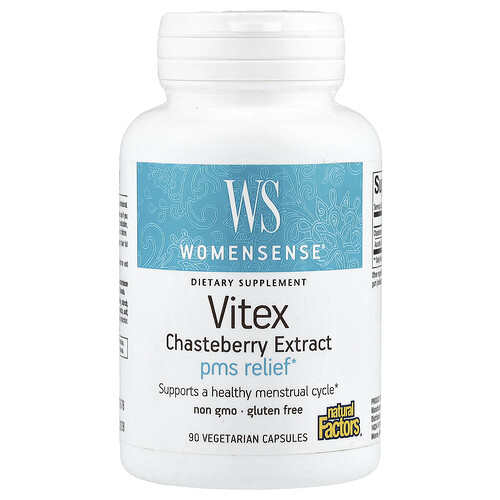 Natural Factors WomenSense®, Vitex Chasteberry Extract, 80 mg, 90 Vegetarian Capsules