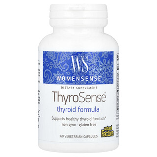 Natural Factors, WomenSense, ThyroSense, Fórmula para la tiroides, 60 cápsulas vegetales