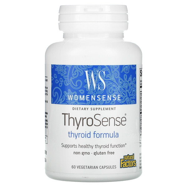 Natural Factors‏, WomenSense, ThyroSense, Thyroid Formula, 60 Vegetarians Capsules