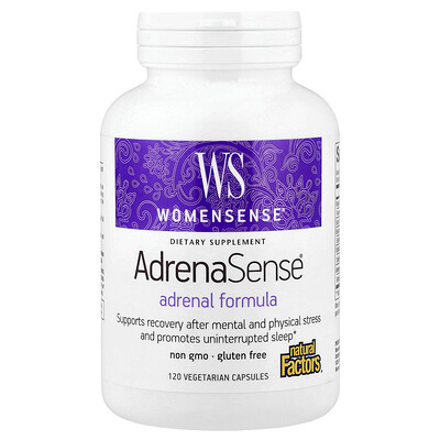 Natural Factors, WomenSense®, AdrenaSense®, Fórmula para favorecer la glándula suprarrenal, 120 cápsulas vegetales