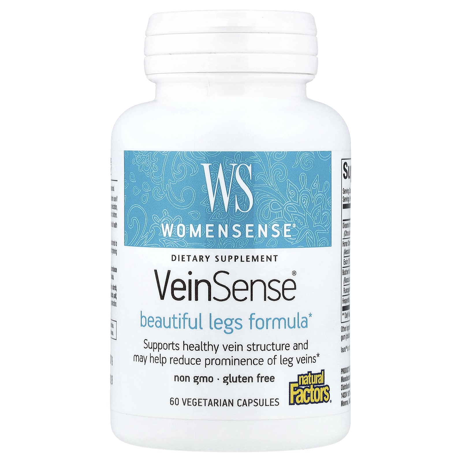 Natural Factors (내추럴팩터스), WomenSense®, VeinSense®, 베지 캡슐 60정