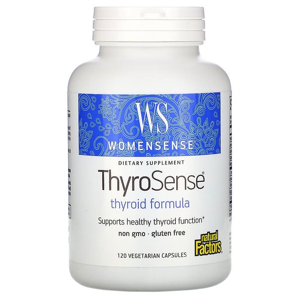 Natural Factors, WomenSense, ThyroSense, Thyroid Formula, 120 Vegetarian Capsules