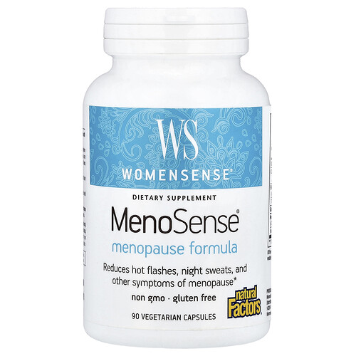 Natural Factors WomenSense®, MenoSense®, Menopause Formula, 90 Vegetarian Capsules