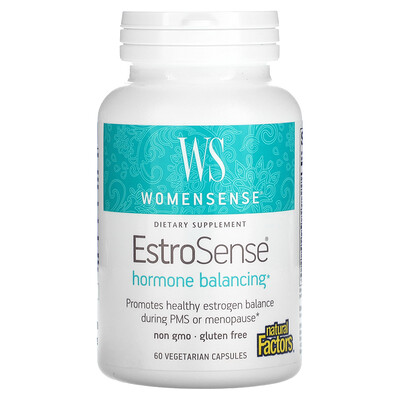 

Natural Factors WomenSense, EstroSense, гормональный баланс, 60 вегетарианских капсул