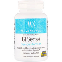 WomenSense, GI Sense, формула для пищеварения, 90 вегетарианских капсул - изображение