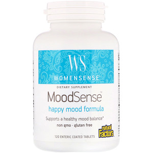 Натурал Факторс, WomenSense, MoodSense, Happy Mood Formula, 120 Enteric Coated Tablets отзывы