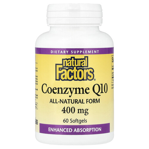 Natural Factors, Coenzyme Q10, Coenzym Q10, 400 mg, 60 Weichkapseln