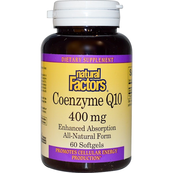 Natural Factors, Coenzyme Q10, 400 mg, 60 Softgels