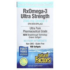 RxOmega-3, омега-3 кислоти посиленої дії, 150 капсул (1075 мг у капсулі)