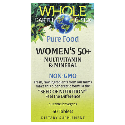 Product Image for Natural Factors, Whole Earth & Sea , Women's 50+ Multivitamin & Mineral, 60 Tablets