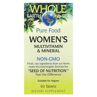 ناتورال فاكتورز‏, Whole Earth & Sea® ، فيتامينات متعددة ومعادن للنساء ، 60 قرصًا