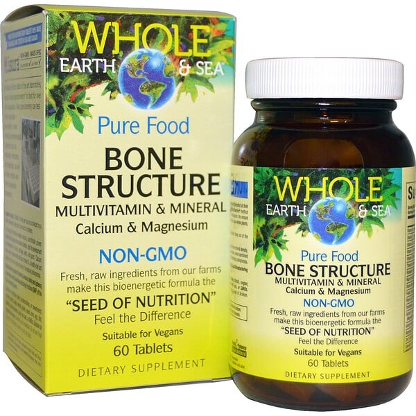 Natural Factors, Whole Earth & Sea, Bone Structure Multivitamin ...