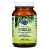 Natural Factors, Whole Earth & Sea, веганский биоактивный витамин D3, 25 мкг (1000 МЕ), 90 вегетарианских капсул